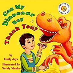 Can My Dinosaur Say Thank You? by Emily Joys - book cover.