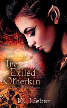 The Exiled Otherkin by D. Lieber. Steampunk Fantasy Adventure. Paranormal and Urban Fantasy. Book cover.