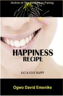 Happiness Recipe: Eat and Stay Happy. Book cover.