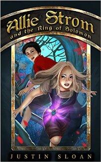 Allie Strom and the Ring of Solomon by Justin Sloan - Book cover.