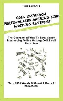 Cold Outreach Personalized Opening Line Writing Business - Book cover.