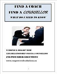 Find A Coach Find A Counsellor by Veronica Hislop - Book cover.