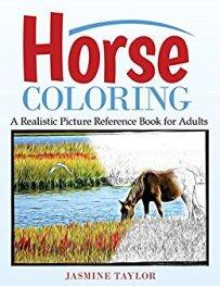 Horse Coloring by Jasmine Taylor - Book cover.
