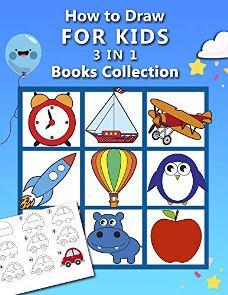 How to Draw for Kids 3 in 1 Drawing Books COLLECTION by Anita Rose, book cover.