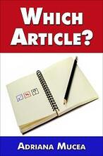 Which Article? by Adriana Mucea, Book cover.